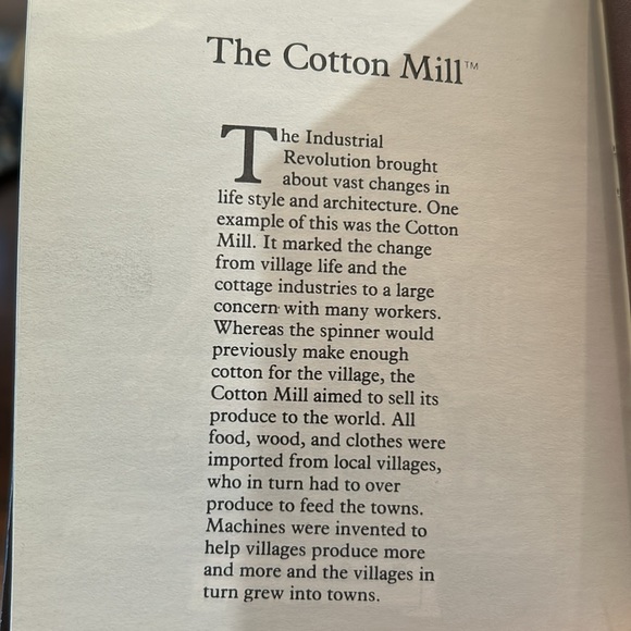 David Winter Cottage - The Cotton Mill  1983 - see description - Picture 7 of 7